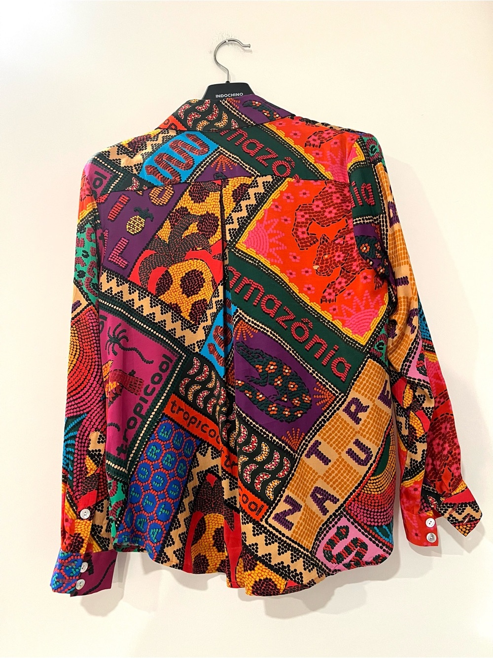 Farm Rio Multicolor Patchwork Print Shirt - Picture 2 of 5